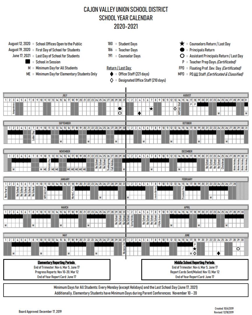 Cvusd Calendar 22-23 - Customize and Print