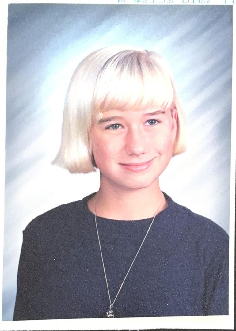 School photo of Kate Coho as an elementary schooler