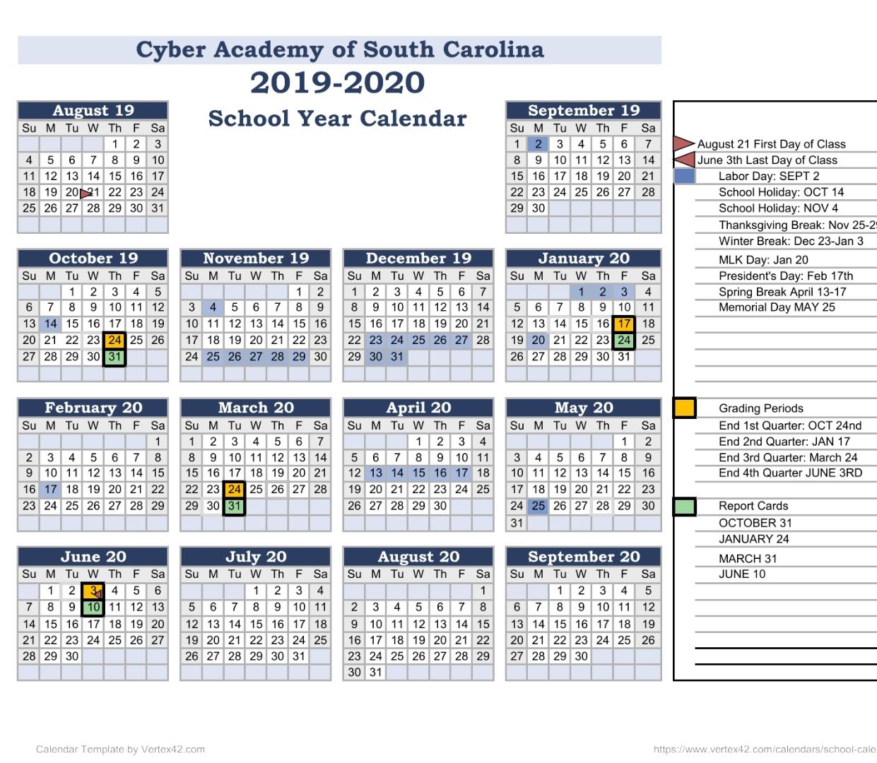 Cyber Academy Of Sc Calendar Printable Word Searches