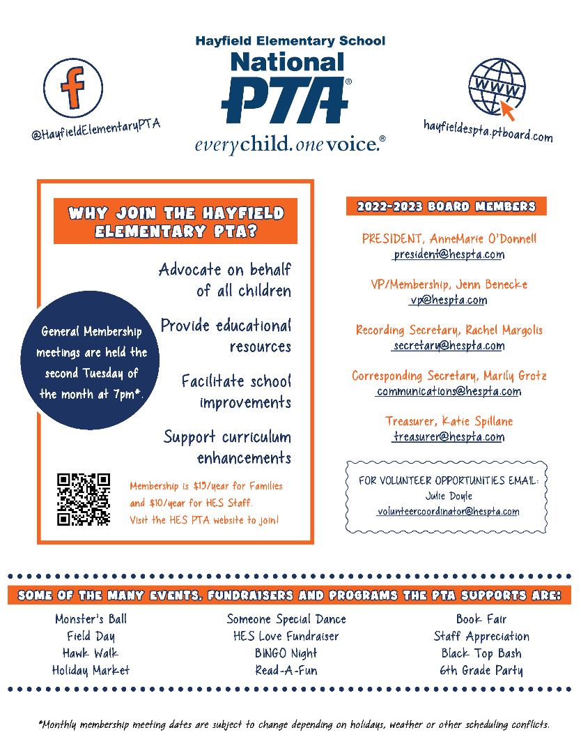 PTBoard Hayfield Elementary PTA